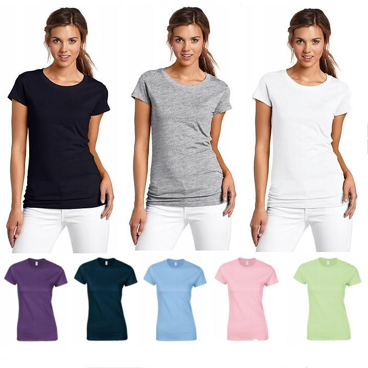 Dámske tričko rôzne farby - M / sivá-melír
